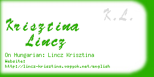 krisztina lincz business card